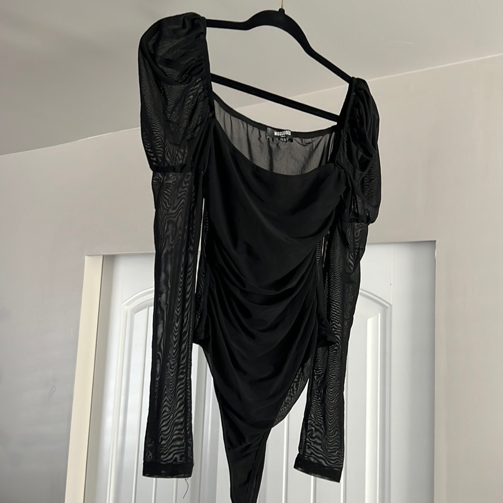 Black Mesh Bodysuit
